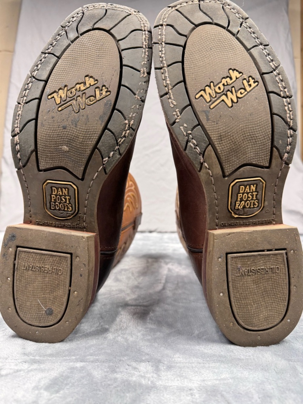 Dan Post Work Welt Brown Oil Resistant Boots - Picture 8 of 12